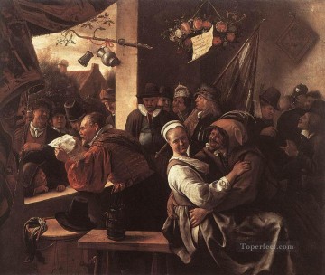 ヤン・ステーン Painting - 修辞学者 オランダの風俗画家ヤン・ステーン